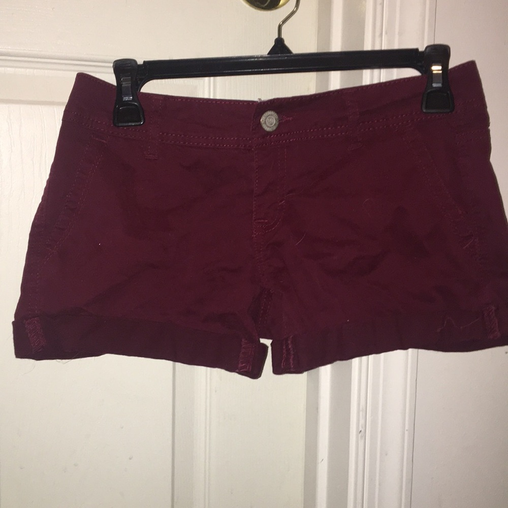 Burgundy Aeropostale midi shorts